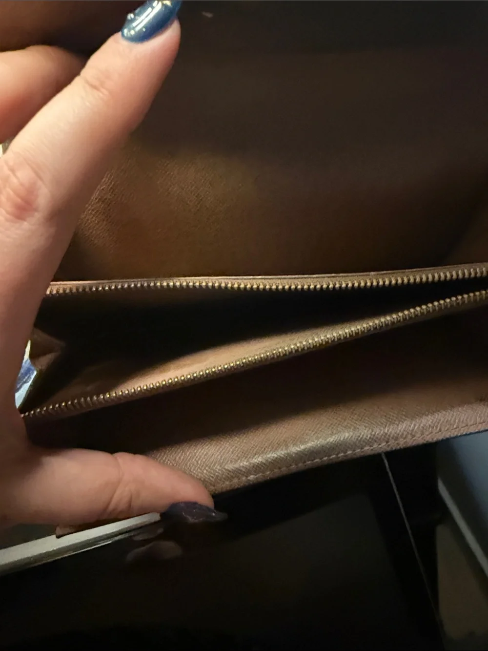 Custom hand painted Sarah LV wallet